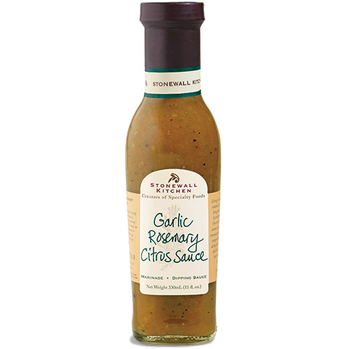STONEWALL KITCHEN : Garlic Rosemary Citrus sauce (sauce à l'ail, au romarin et citron)