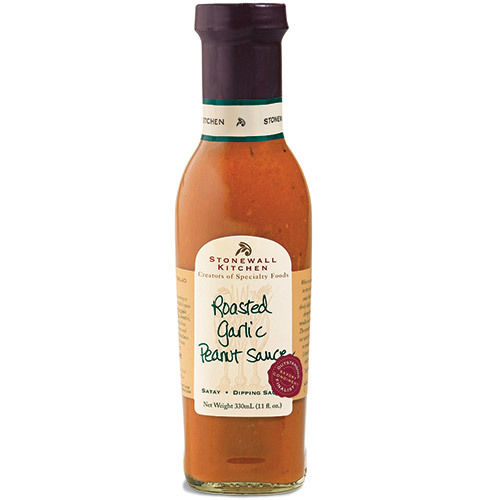 STONEWALL KITCHEN : Roasted Garlic Peanuts sauce (sauce à l'ail grillé et arachides)