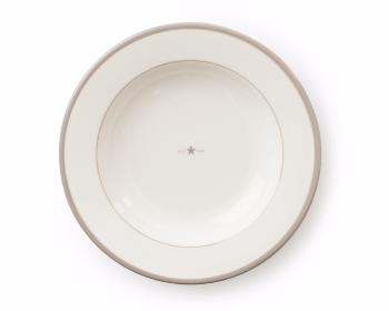 LEXINGTON Assiette à  Soupe beige lot de 4 assiettes