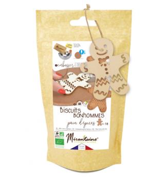 MIRONTAINE : Préparation biscuits pain d'épices BIO + Embosseur bonhomme