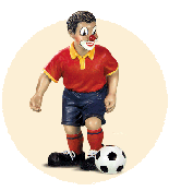 CLOWN GILDE: Footballeur rouge-noir
