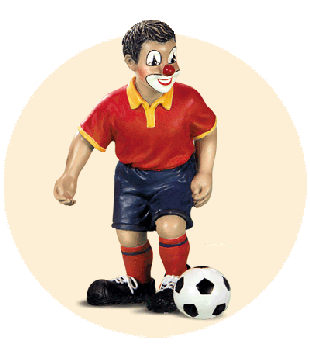 CLOWN GILDE: Footballeur rouge-noir
