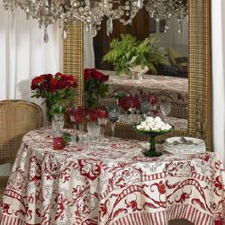 NAPPE PONDICHERY ROUGE DE GARANCE 170 x 260