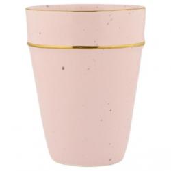 GREENGATE : LATTE CUP PALE PINK avec bordure or